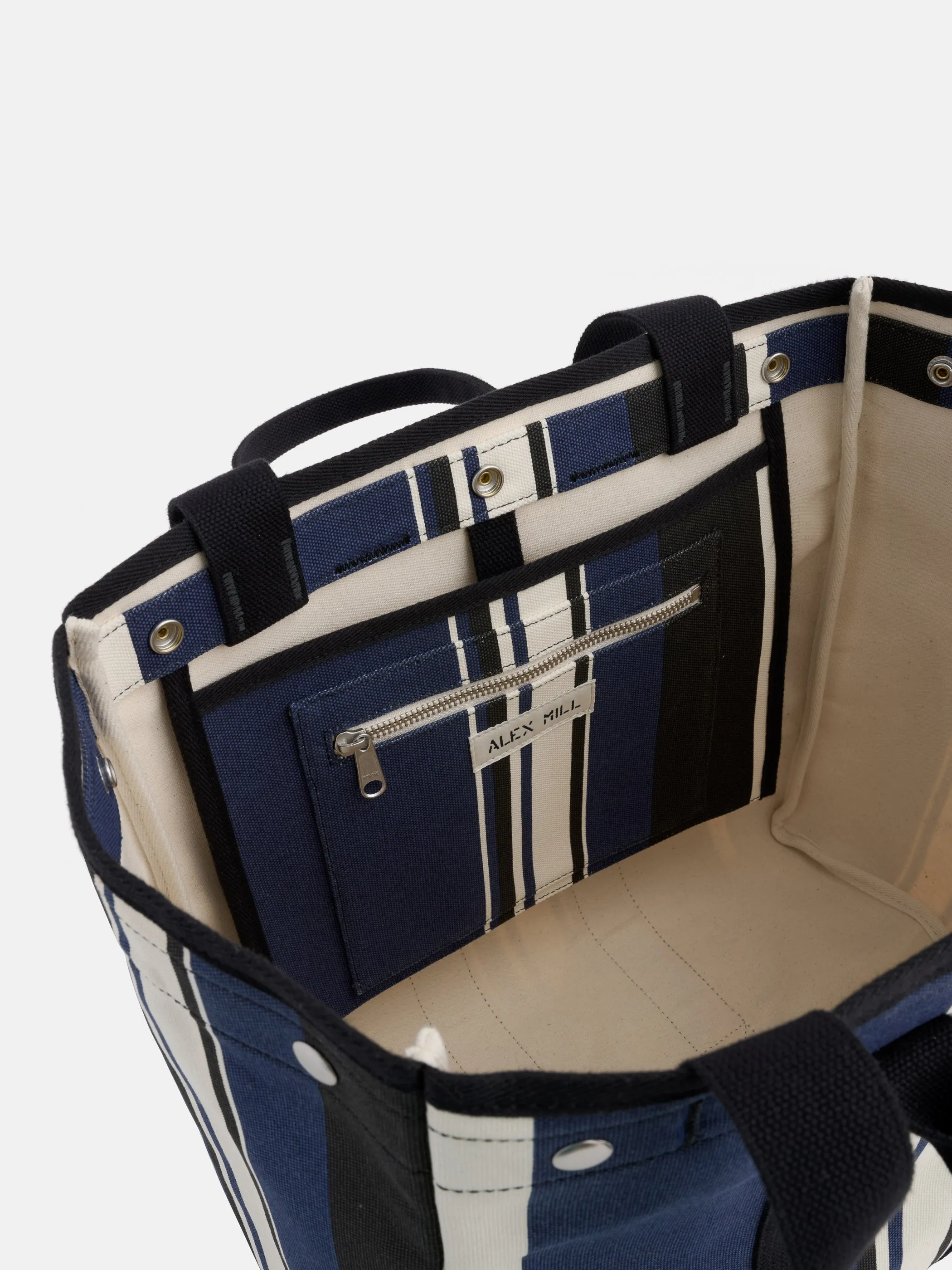 The Perfect Weekday Tote in Navy Cabana Stripe