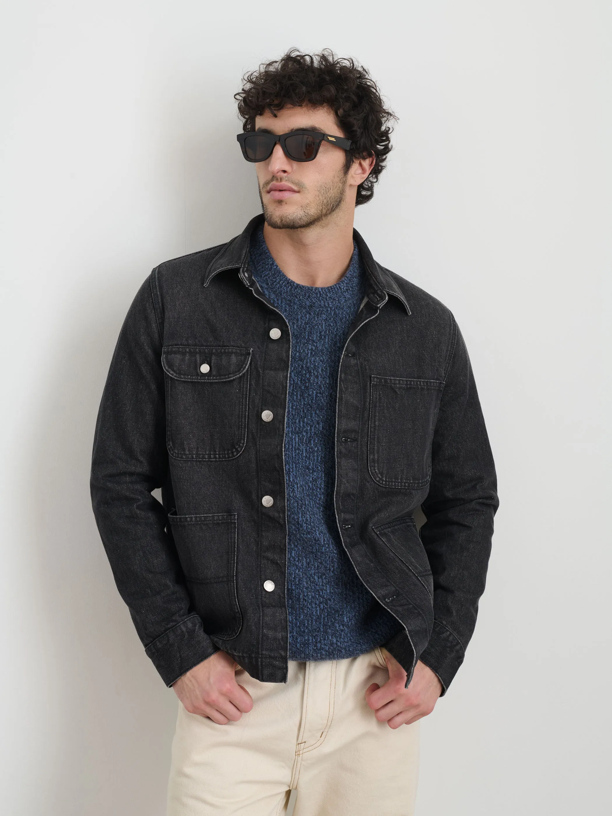 Work Jacket In Vintage Wash Denim