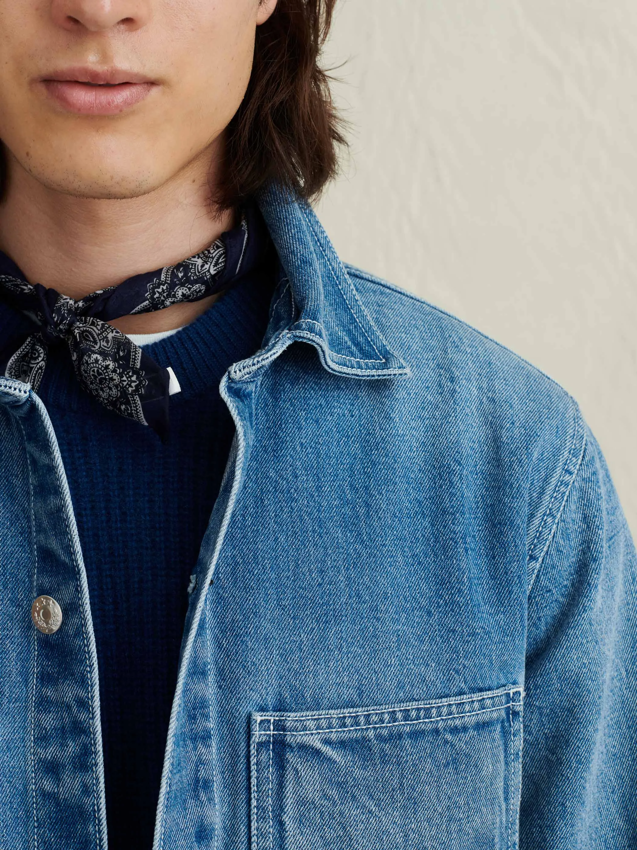Work Jacket in Vintage Wash Denim
