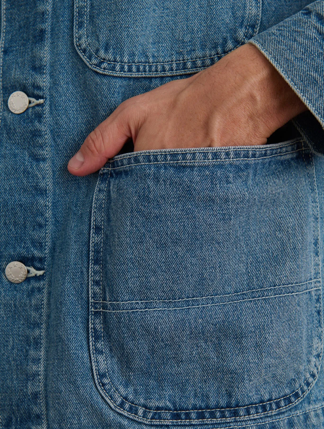 Work Jacket in Vintage Wash Denim