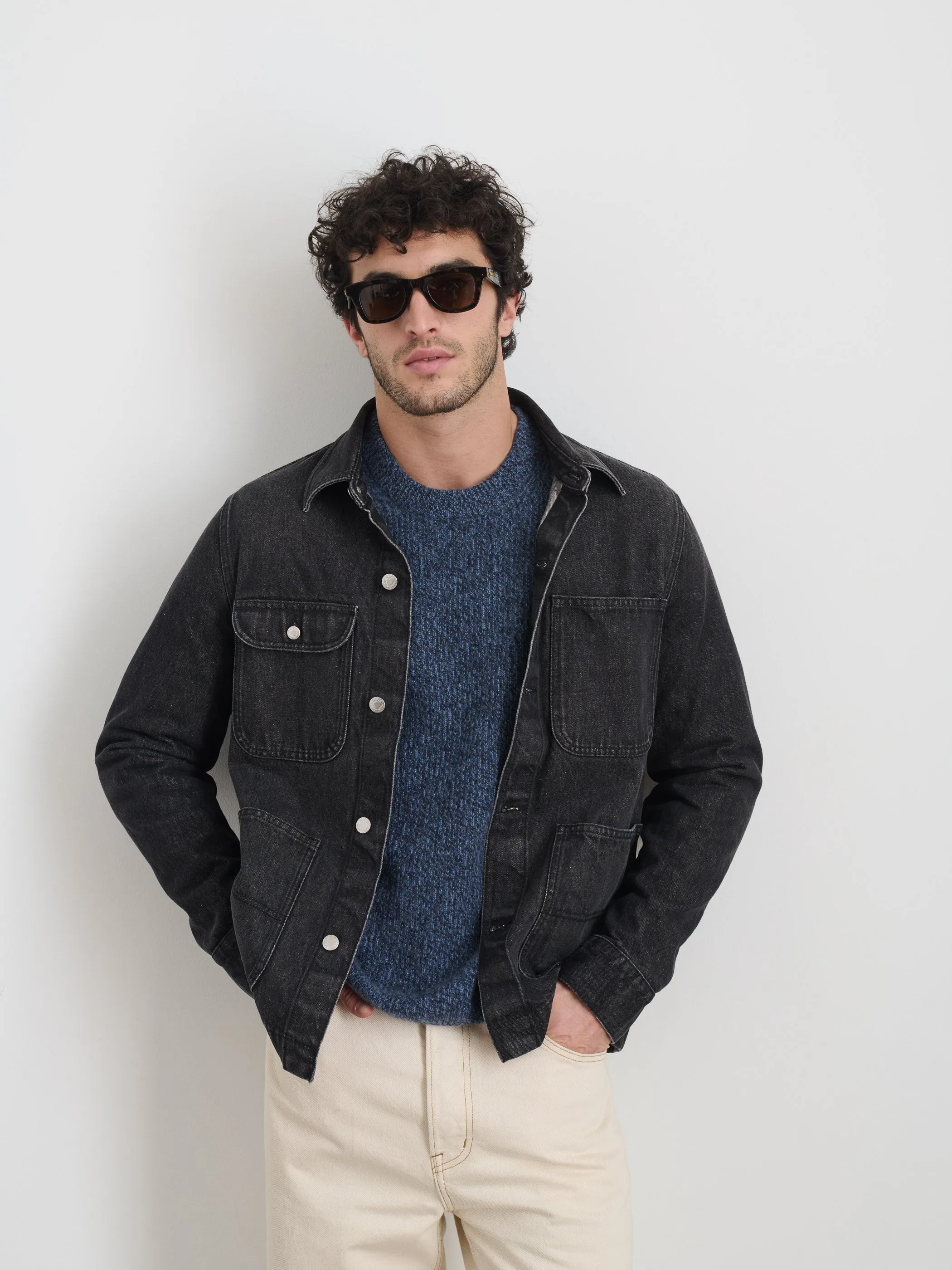 Work Jacket In Vintage Wash Denim