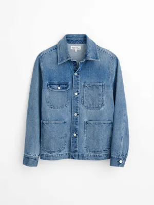 Work Jacket in Vintage Wash Denim